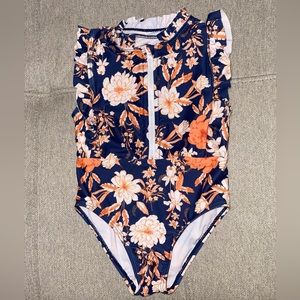 Girl Flower summer swimsuit. Size-2T